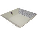 PLATO HONDO CUADR VICHY MARGARITA AZUL