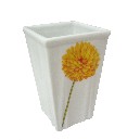 VASO BAÑO PLIEGUE DALIA AMARILLA