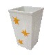 VASO BAÑO PLIEGUE ESTRELLAS NARANJA