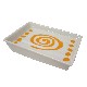 JABONERA PLIEGUE ESPIRAL TOPOS NARANJA