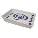 JABONERA PLIEGUE ESPIRAL TOPOS AZUL