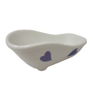 JABONERA BAÑERA BAJA CORAZON AZUL