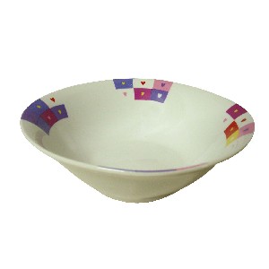 BOWL REDONDO CORAZON COLORES