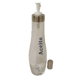 ACEITERA CRISTAL CURVA LETRA AZUL