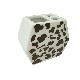 VASO CEPILLOS OCTOGONAL MANCHAS VACA NEGRO