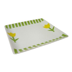 BANDEJA PEQUEÑA RAYAS TULIPAN VERDE