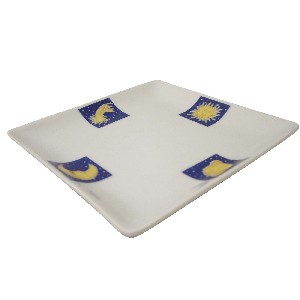 BANDEJA CUADRADA PEQUEÑA ASTROS AZUL