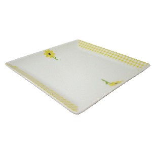 BANDEJA MEDIANA VICHY MARGARITA AMARILLO