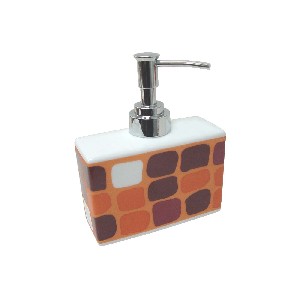 DOSIFICADOR RECTANGULAR CUADROS NARANJA