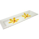 BANDEJA BAÑO ALARGADA MARGARITAS AMARILLO