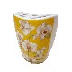 VASO CEPILLOS CURVA ORQUIDEA AMARILLO