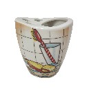 VASO CEPILLOS CURVA DIBUJO BAÑO SURTIDO