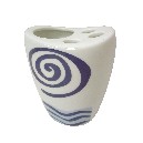 VASO CEPILLOS CURVA OLAS SIMBOLO AZUL