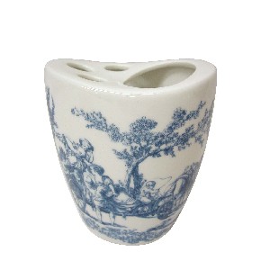 VASO CEPILLOS CURVA CLASICO AZUL