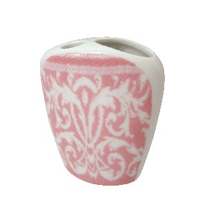 VASO CEPILLOS PLANO TOALLA ROSA