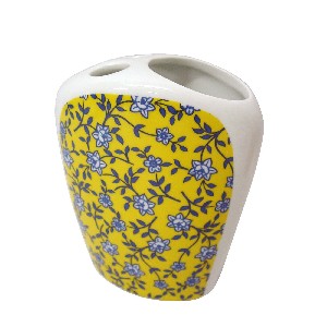 VASO CEPILLOS PLANO RAMAS AMARILLO