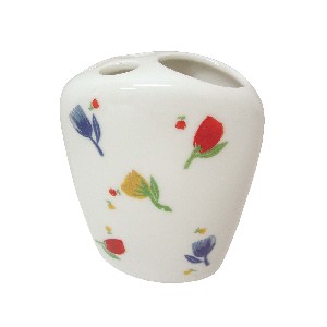VASO CEPILLOS PLANO TULIPANES GRANDES