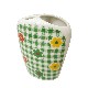 VASO CEPILLOS PLANO FLOR VICHY VERDE
