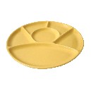 PLATO FONDUE 6 DIVISIONES AMARILLO 