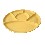 PLATO FONDUE CERAMICA 6 DIVISIONES AMARILLO 