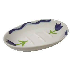 JABONERA CURVA OLAS TULIPAN AZUL