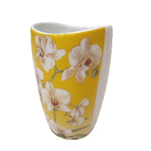 VASO BAÑO CURVA ORQUIDEA AMARILLA