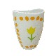 VASO BAÑO CURVA TULIPAN TOPOS NARANJA