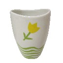 VASO BAÑO CURVA OLAS TULIPAN VERDE
