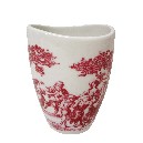 VASO BAÑO CURVA CLASICO ROJO