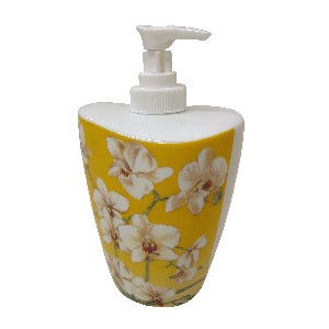 DOSIFICADOR BAÑO CURVA ORQUIDEA AMARILLO