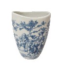 VASO BAÑO CURVA CLASICO AZUL