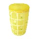 JUEGO 4 PIEZAS BAÑO PLASTICO FLOR AMARILLO
