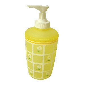 DOSIFICADOR BAÑO PLASTICO FLOR AMARILLO