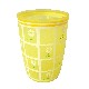 VASO BAÑO PLASTICO FLOR AMARILLO