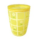 VASO BAÑO PLASTICO FLOR AMARILLO