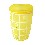 VASO CEPILLOS BAÑO PLASTICO FLOR AMARILLO