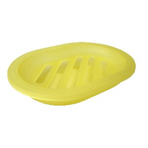 JABONERA BAÑO PLASTICO FLOR AMARILLO