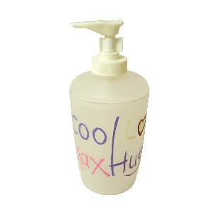 DOSIFICADOR BAÑO PLASTICO LETRAS GRIS