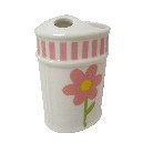 VASO CEPILLOS BAÑO MARGARITA ROSA RAYAS