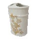 VASO CEPILLOS BAÑO ESTRIAS HIEDRA NARANJA