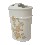VASO CEPILLOS BAÑO ESTRIAS HIEDRA NARANJA