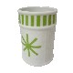 VASO BAÑO ESTRIAS RAYAS SIMBOLO VERDE