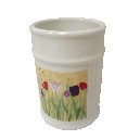 VASO BAÑO ESTRIAS TULIPANES CESPED CESPED