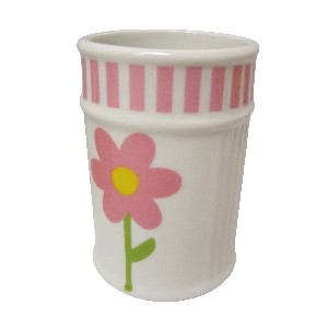 VASO BAÑO ESTRIAS MARGARITA ROSA RAYAS