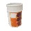 VASO BAÑO ESTRIAS CUADROS NARANJA