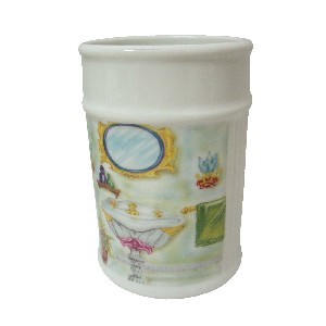 VASO BAÑO ESTRIAS BAÑO ROCOCO