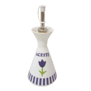 ACEITERA CONO 280ML RAYAS TULIPAN AZUL