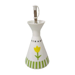 VINAGRERA CONO 280ML RAYAS TULIPAN VERDE