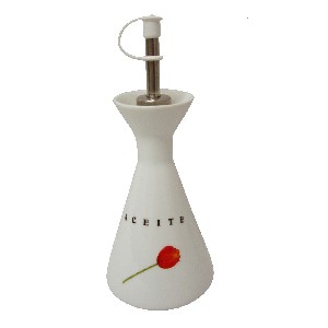 ACEITERA CONO 280ML TULIPAN ROJO