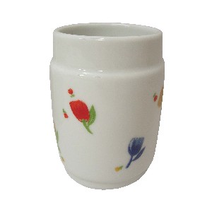 VASO BAÑO BORDE TULIPANES GRANDES